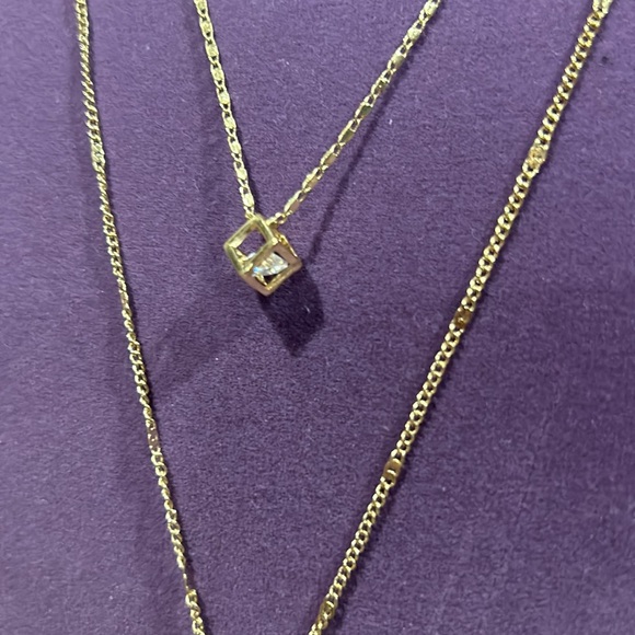 Louis Vuitton #318 Lock & Key on NWT Sonoma Layered Necklace Goldplated - Picture 9 of 12